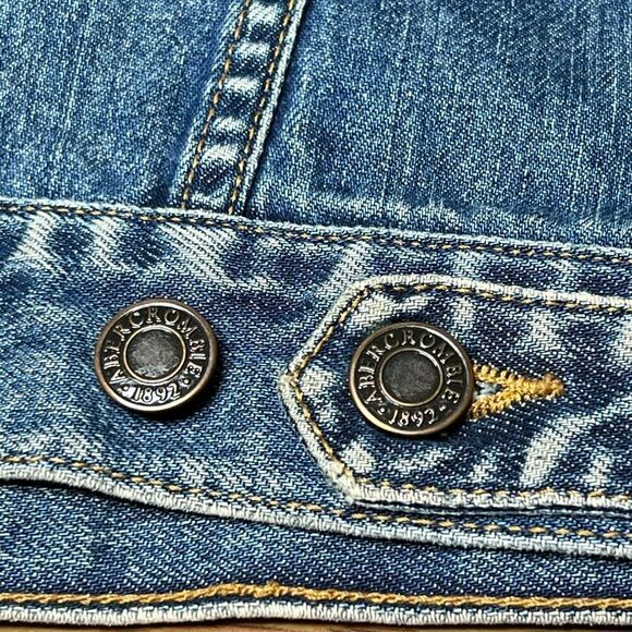 Vintage Abercrombie & Fitch Women’s Distressed Trucker Jean Jacket Small - Picture 9 of 10